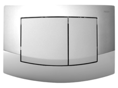 Панель с 2-мя клавишами смыва, хром микс (рамка - хром глянцевый, клавиша - хром матовый)