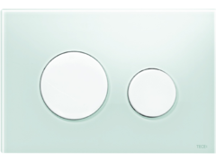Панель смыва TECEloop из зеленого стекла (цвет клавиш белый)